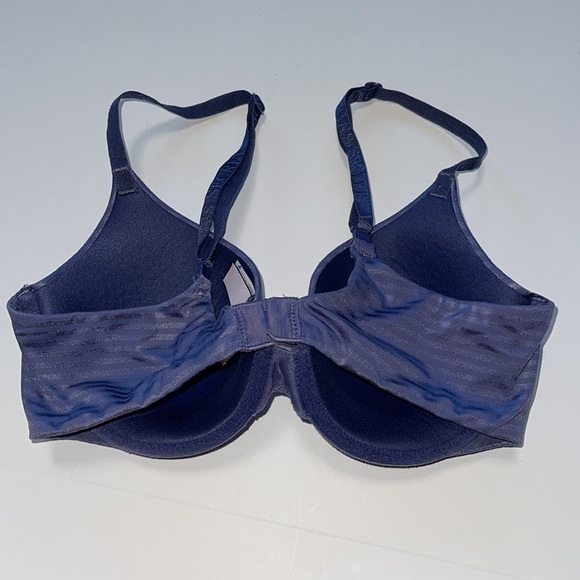 Victoria’s Secret Blue Striped T-Shirt Lightly Lined Demi Bra - Picture 4 of 5